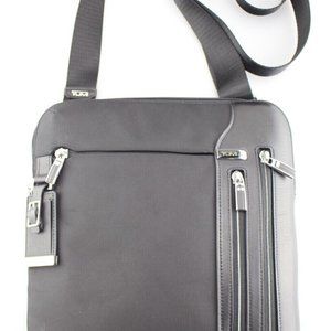 TUMI Arrive 'McCarren' Black / Chrome Zip Top Cross Body - 25105D